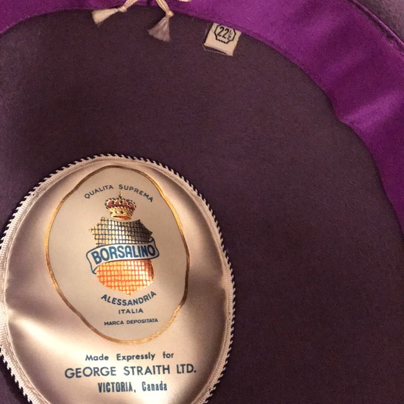 BORSALINO ITALIAN LAVENDER PURPLE HAT 22 1/2- NWOT - Picture 8 of 8